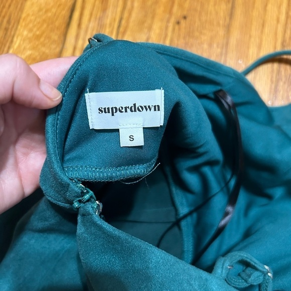 Revolve Super Down Faux Suede Carrie Mini Dress Size Small - Picture 6 of 9